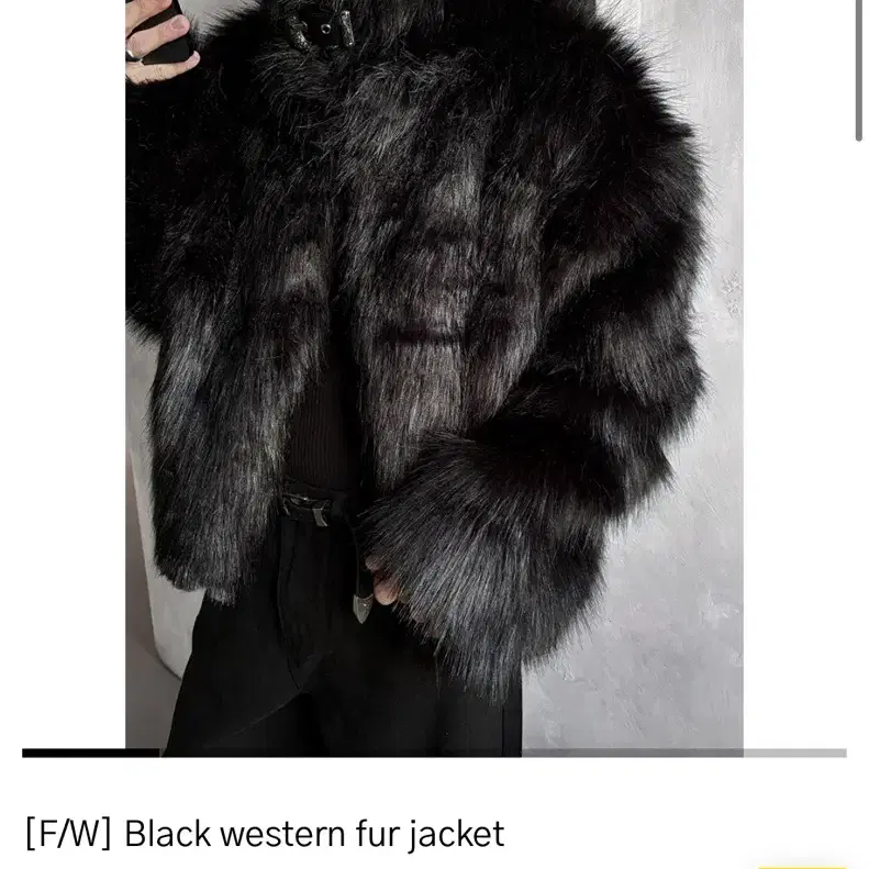 로랑051 블랙 퍼자켓 Black western fur jacket