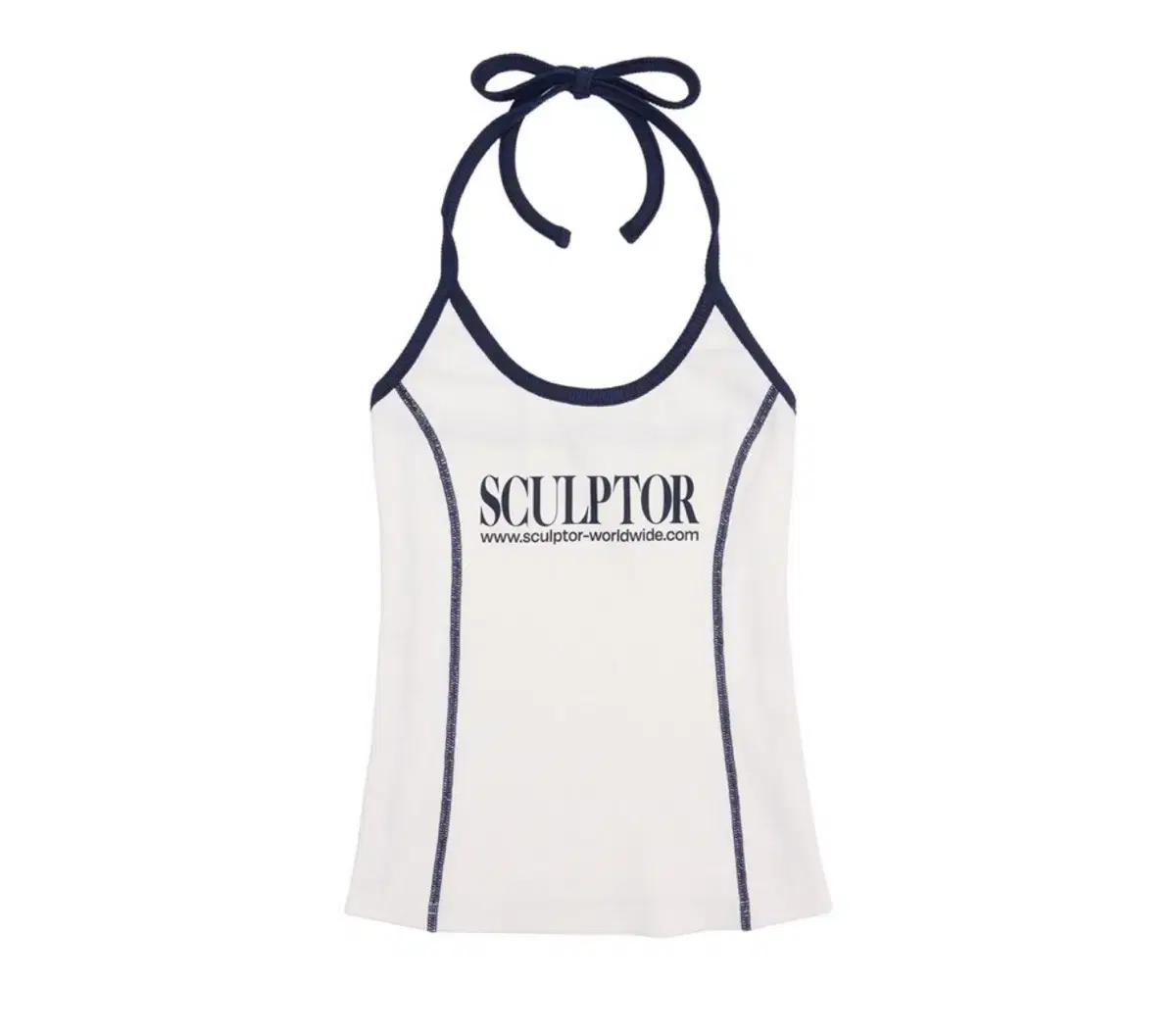 스컬프터 Classic Logo Halter Top White (S)