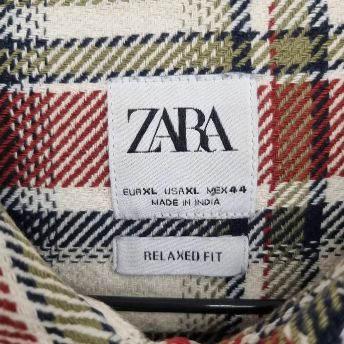 [105/XL] ZARA 자라 헤비 코튼 체크 셔츠