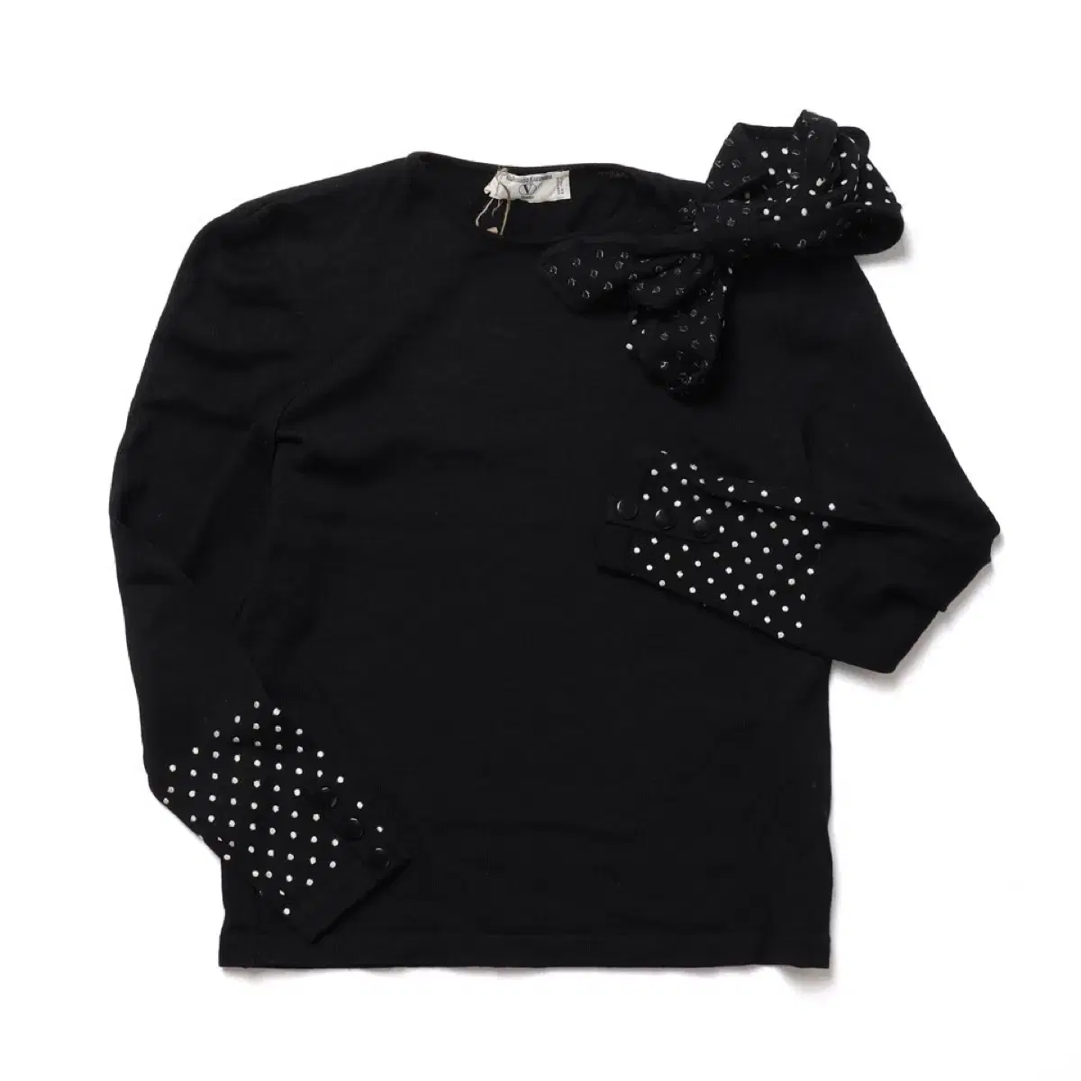 발렌티노 Polka Dot Ribbon Detailed Knit