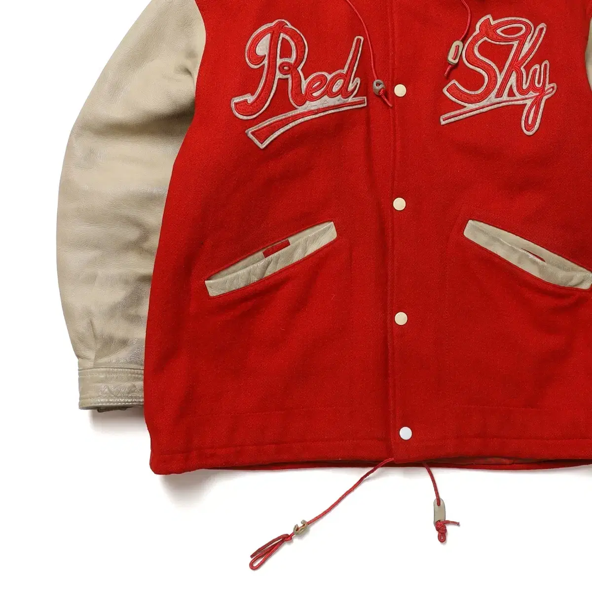 아비렉스 Embroidered Wool Leather Varsity