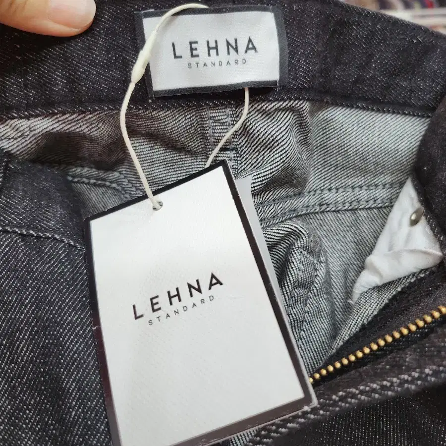 LEHNA/와이드일자 흑청바지M