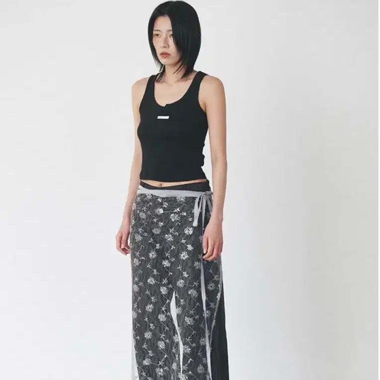 오데스 sequin layered skirt silver