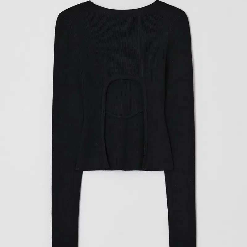 (새상품) 다이애그널 BACK STRAP RIBBED KNIT BLACK