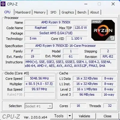 AMD 라이젠 9 7950X3D 고사양  게임용