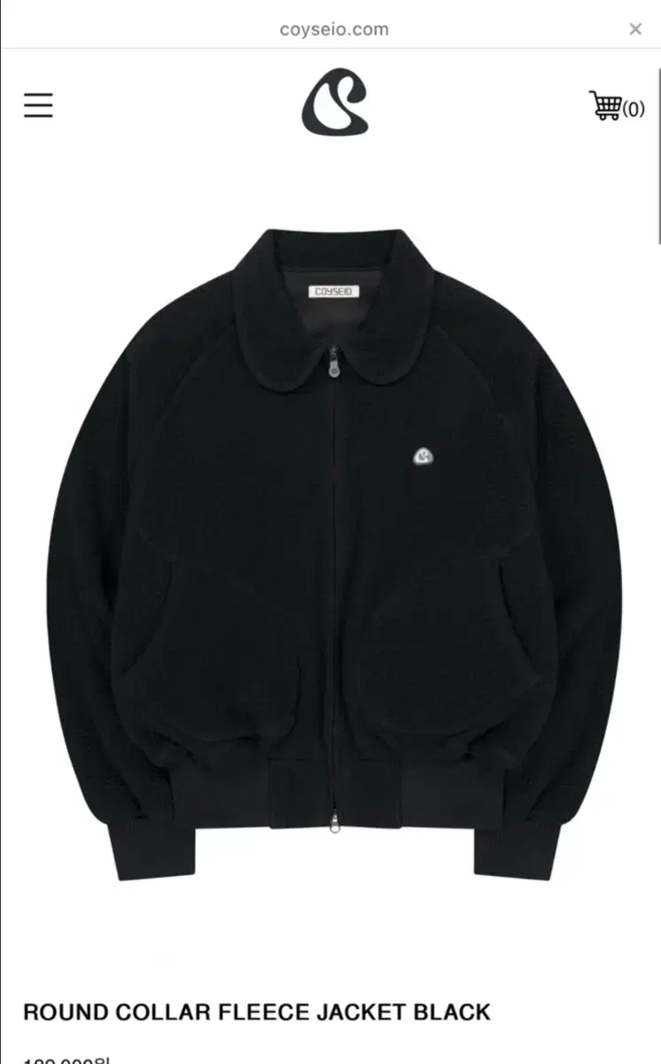 코이세이오 round fleece jacket 라운드 플리스 자켓 블랙