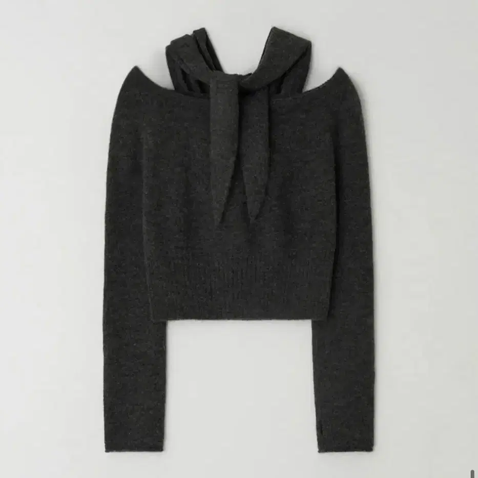 모이아 Shawl Set Knit - Charcoal