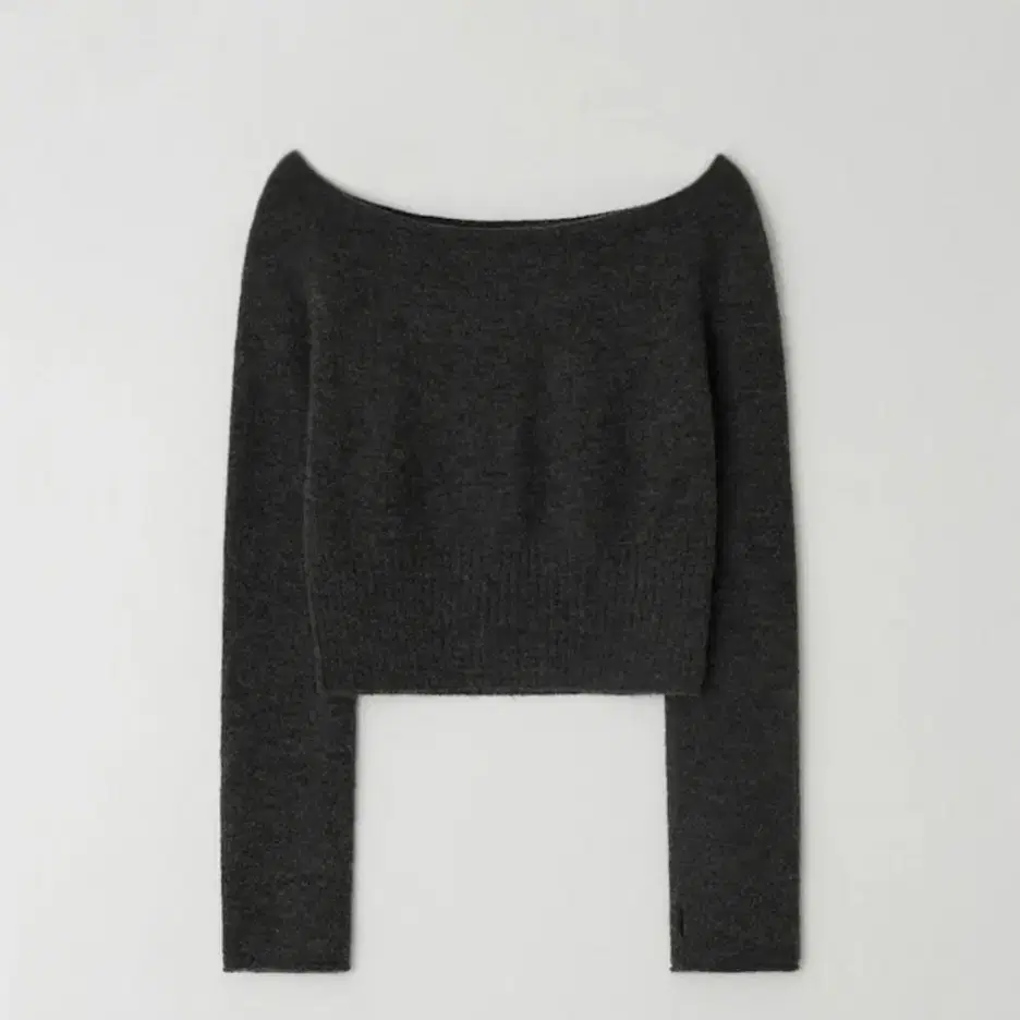 모이아 Shawl Set Knit - Charcoal