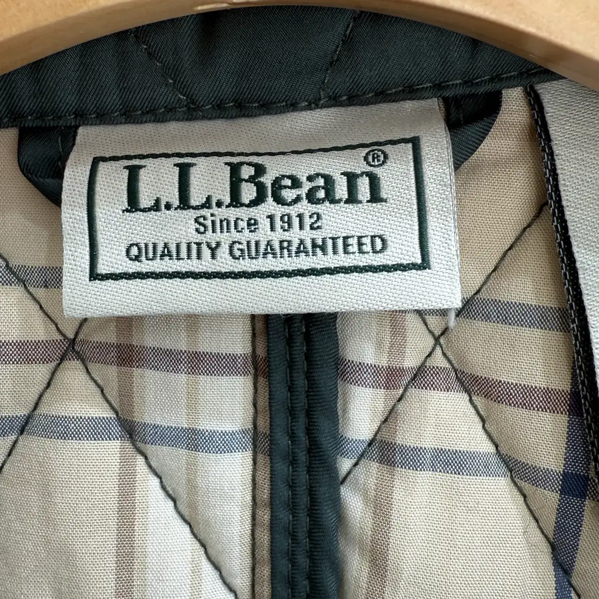 LL BEAN 그린 퀄팅 패딩