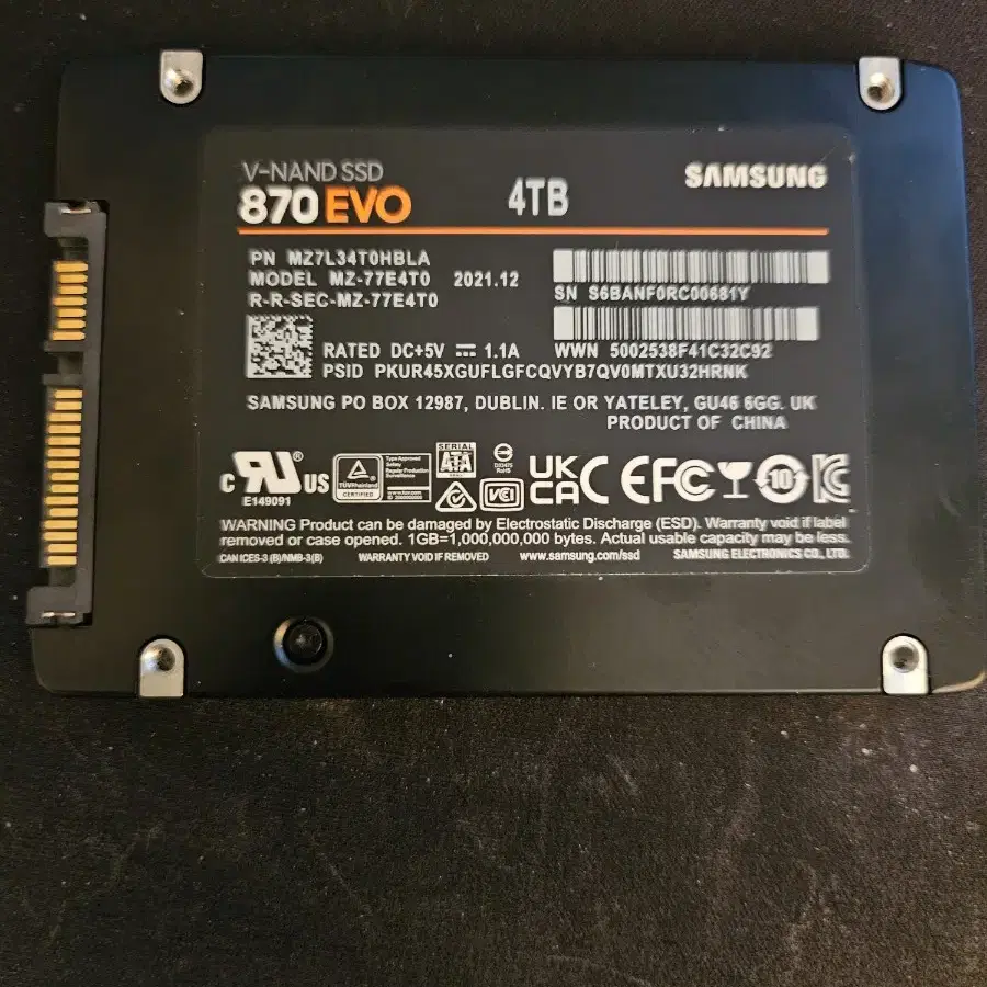 삼성 870evo 4tb