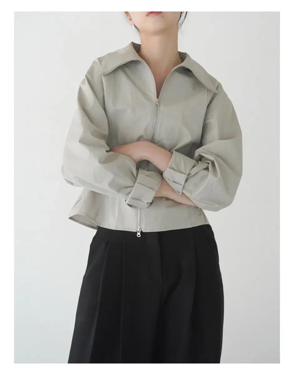 유유알 uur zip-up shirts blouson -mint gray