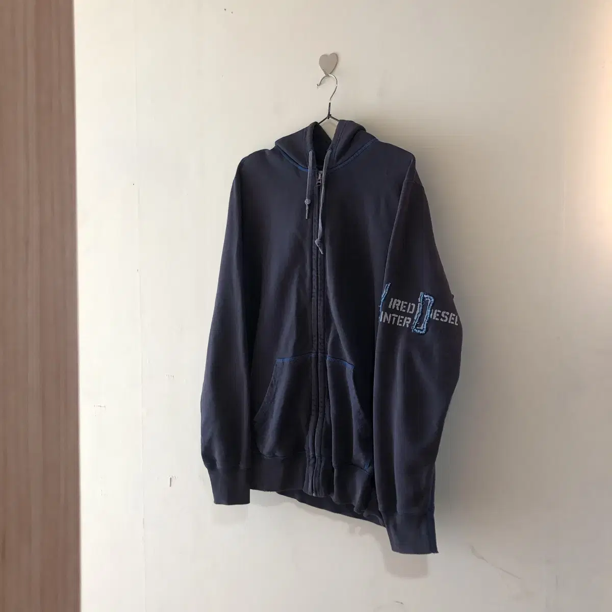 Vintage Diesel navy hood zip up