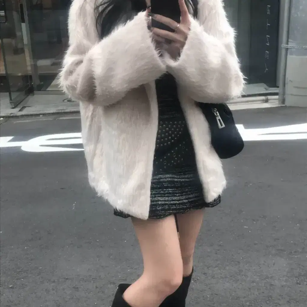 하몽마켓 hair fur jacket