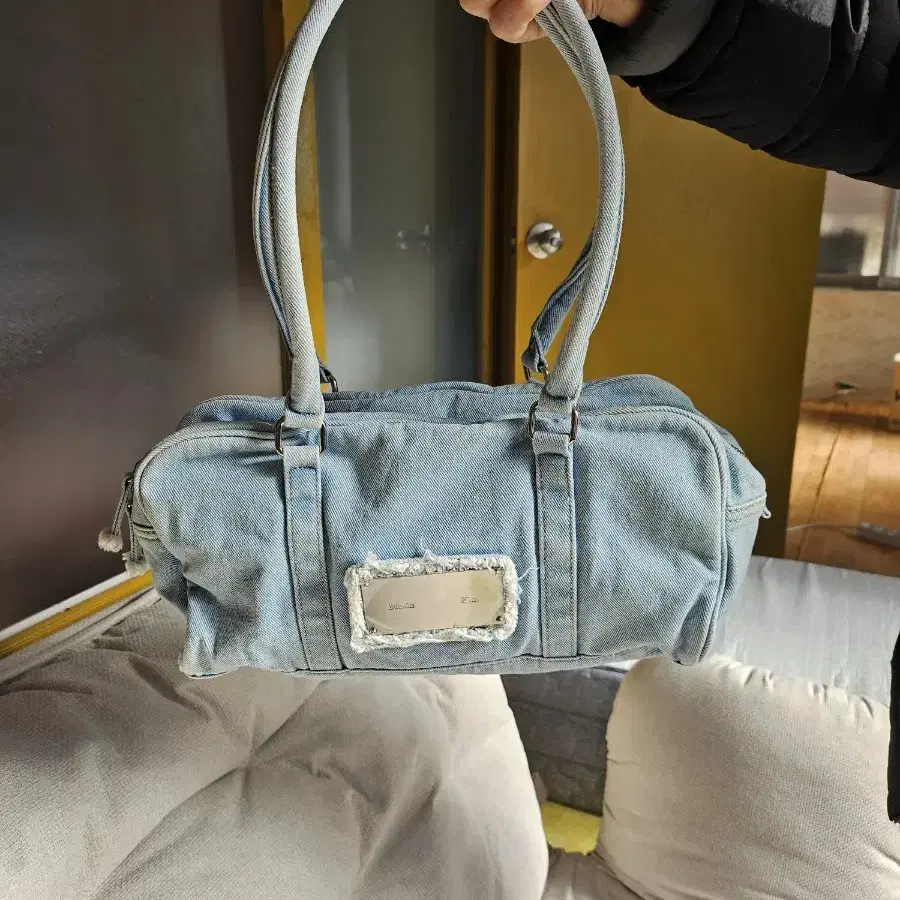 Matin Kim Vintage denim sporty Tote bag