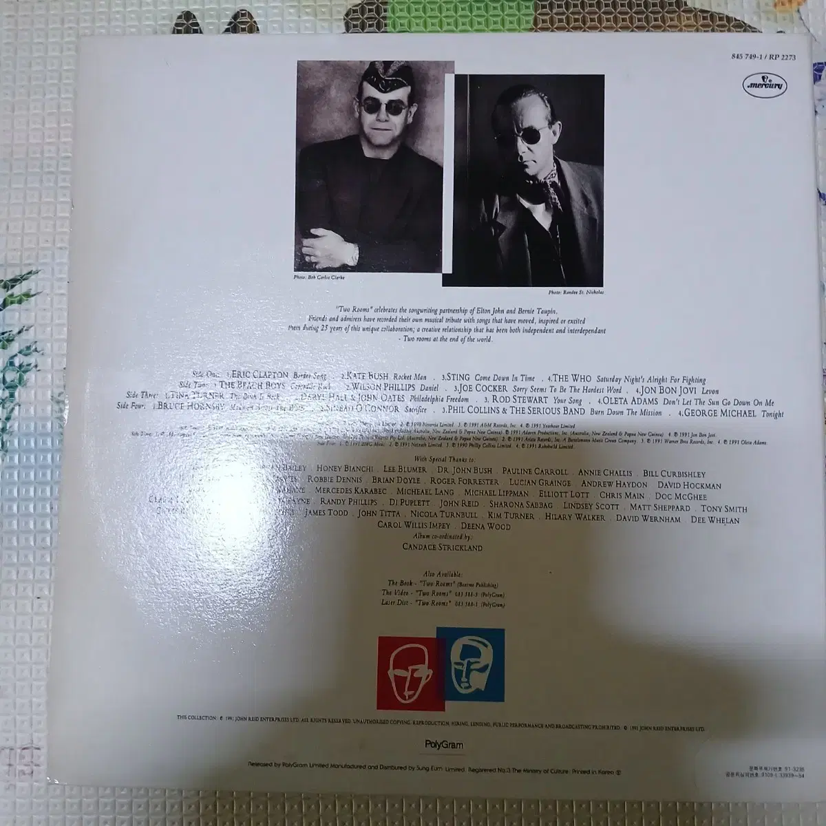 Lp중고 ELTON JOHN & BERNIE TAUPIN 2Lp 음반판매