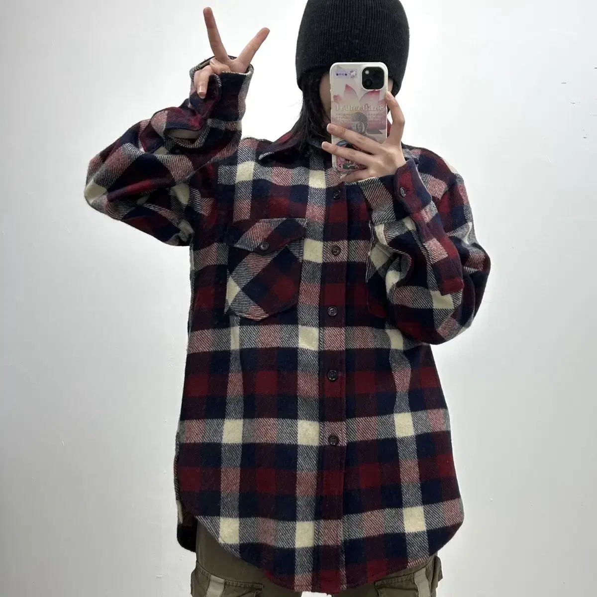 1990s Woolrich 울리치 체크 울 셔츠