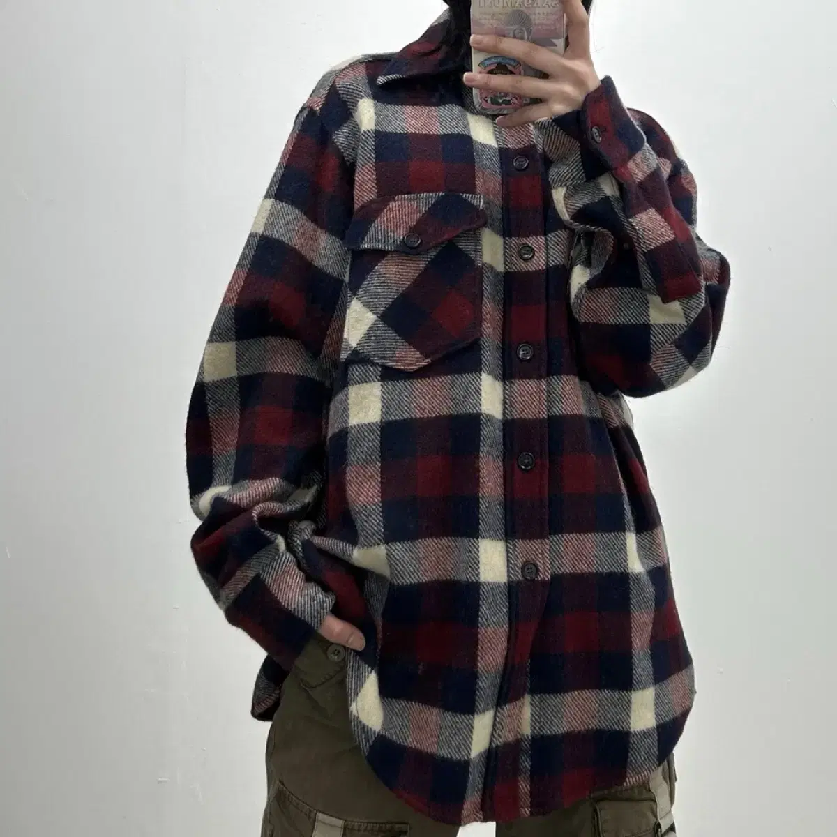 1990s Woolrich 울리치 체크 울 셔츠