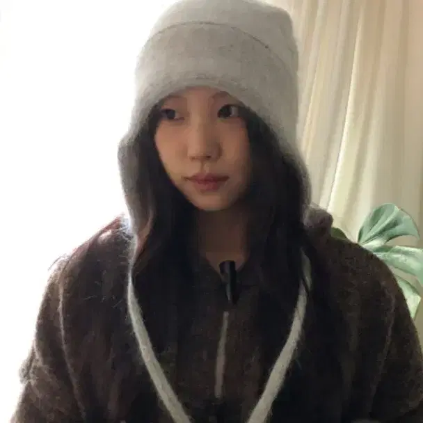 니지 komo knit beanie 트루퍼 비니 헤어리