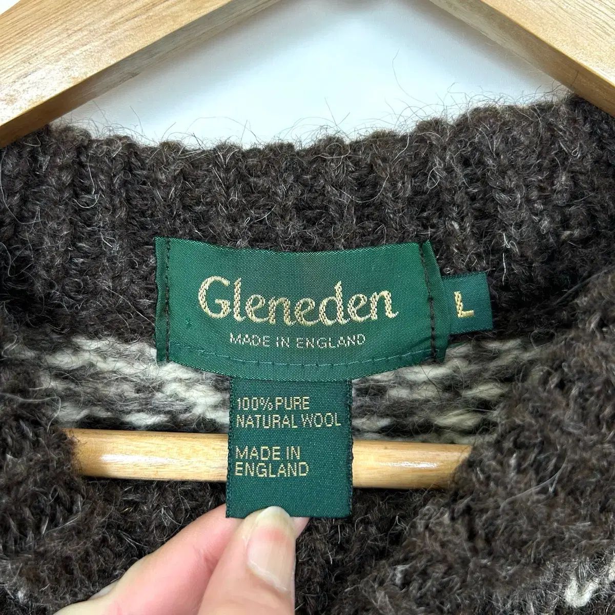 Gleneden England 노르딕 라운드넥 니트