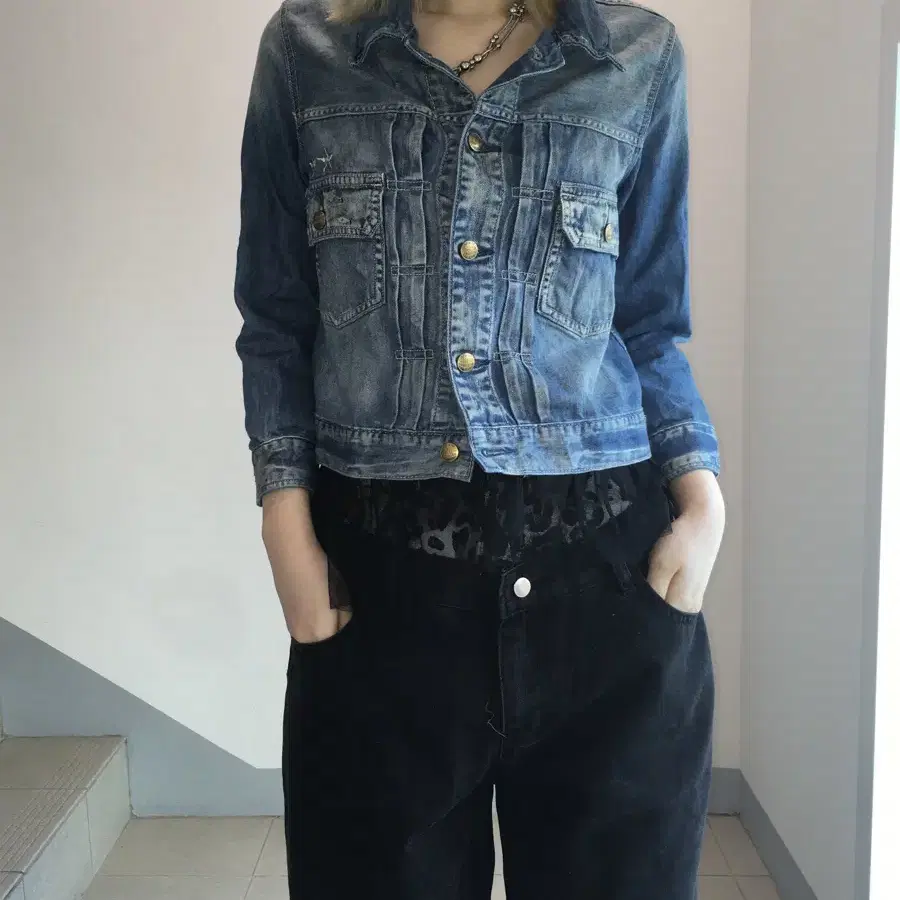 jpn vintage y2k star denim jacket