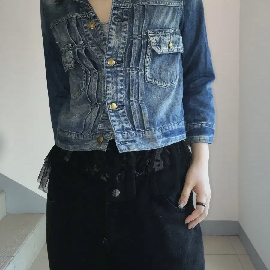 jpn vintage y2k star denim jacket