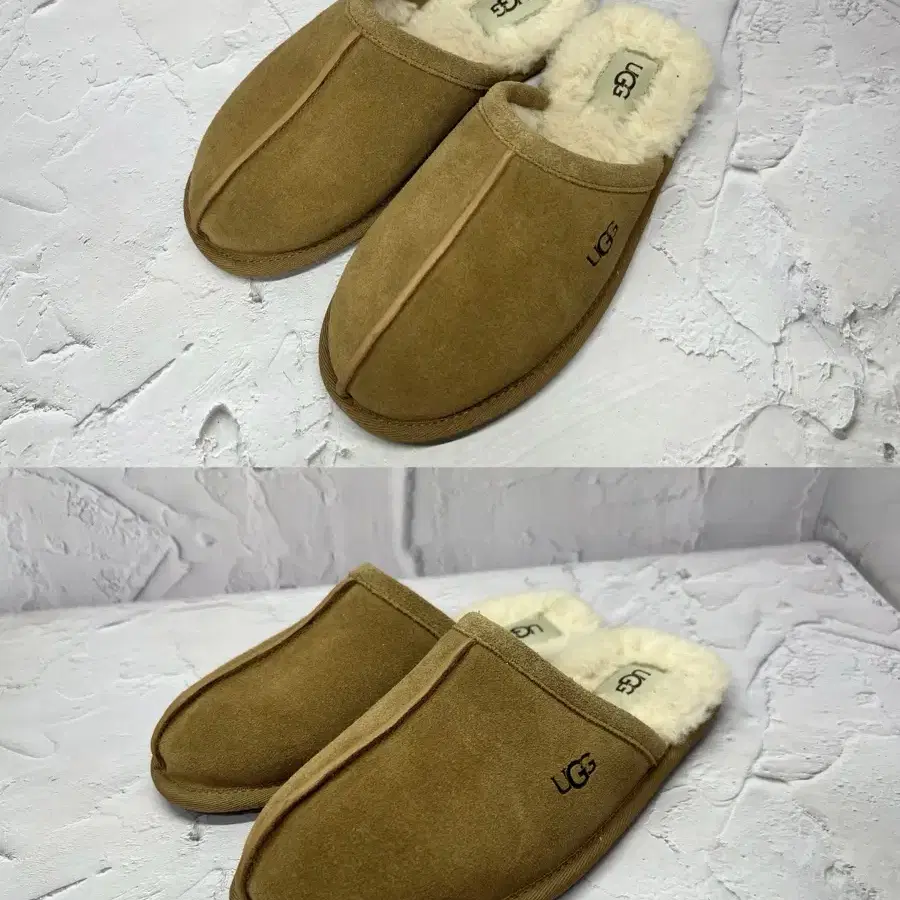 한번착용 ugg 어그 스커프 M 체스트넛 슬리퍼 220mm