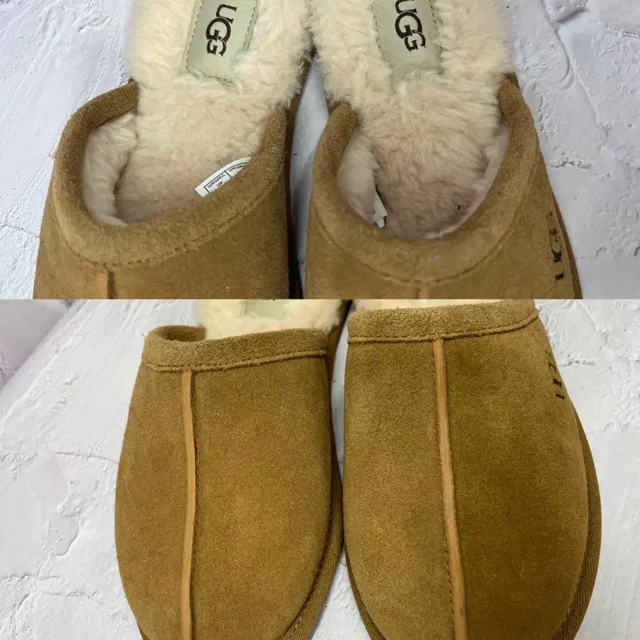 한번착용 ugg 어그 스커프 M 체스트넛 슬리퍼 220mm