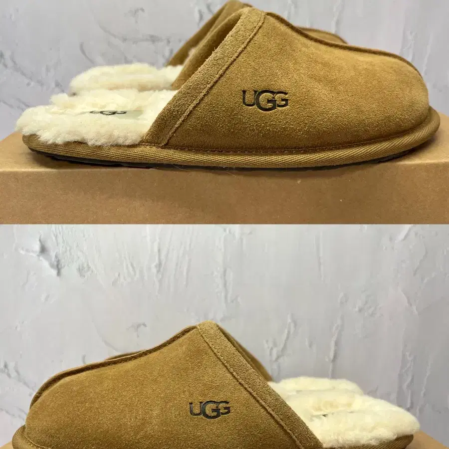 한번착용 ugg 어그 스커프 M 체스트넛 슬리퍼 220mm