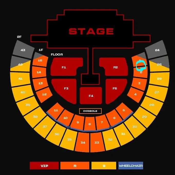 2NE1 막콘 13일 1층 1구역2구역 사이 2연석 최저가