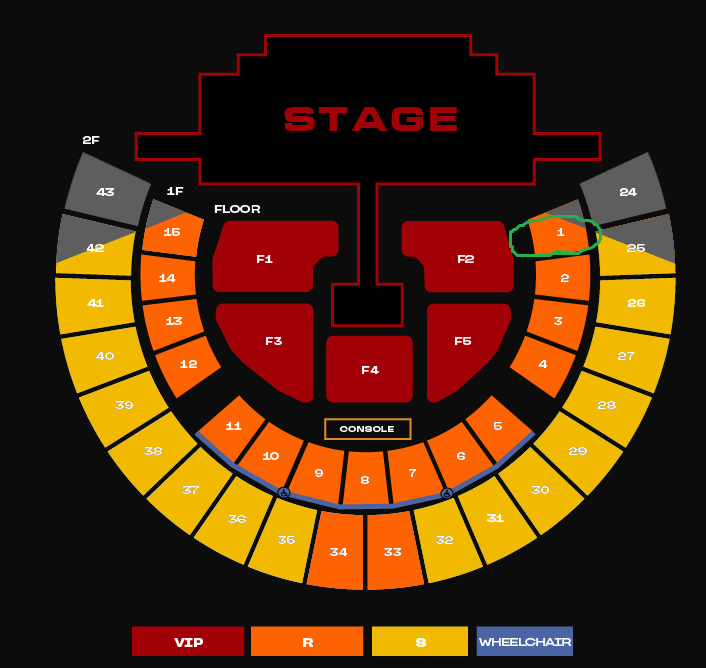 4/13 2ne1 콘서트 1층 1구역 단석