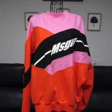 MSGM 배색 로고 맨투맨