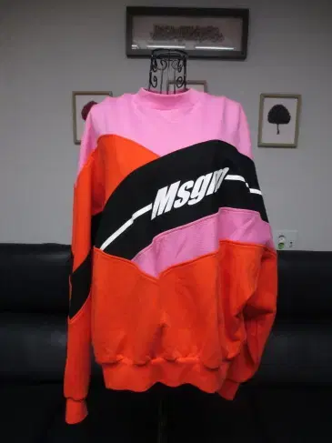 MSGM 배색 로고 맨투맨