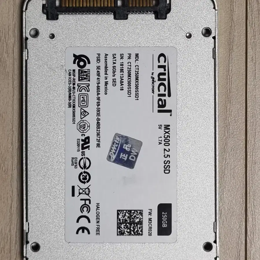 ssd250gb 부품용으로 판매합니다