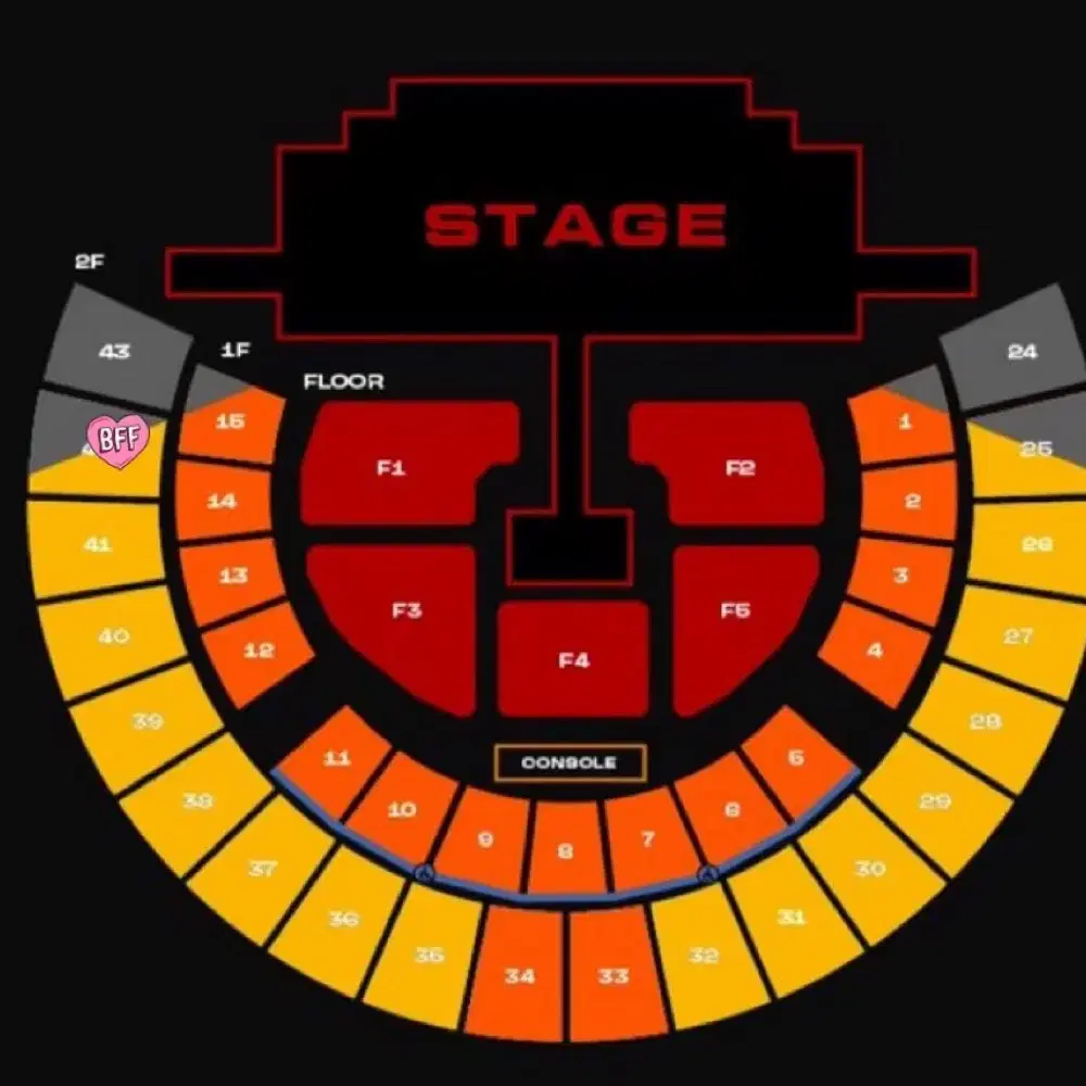 투애니원 콘서트 42구역 6열