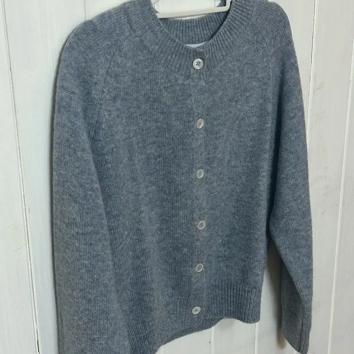 블랭크03 shaggy dog knit cardigan