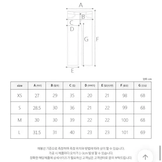 모디핏 부츠컷 청바지 진청 (기모 안감)