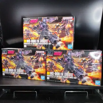 미개봉 새상품 HGUC 1/144 검은 삼연성 자쿠 총 3개 세트