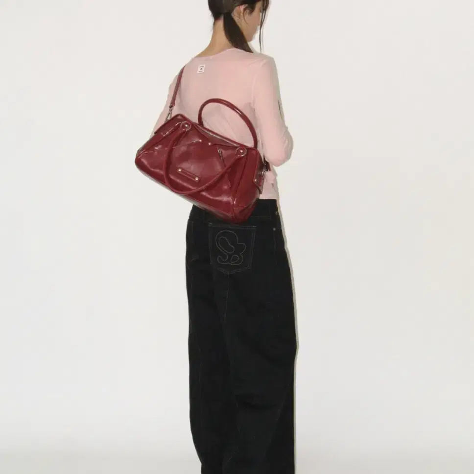 Faux Leather M.O.S Bag (BURGUNDY/실착1회)