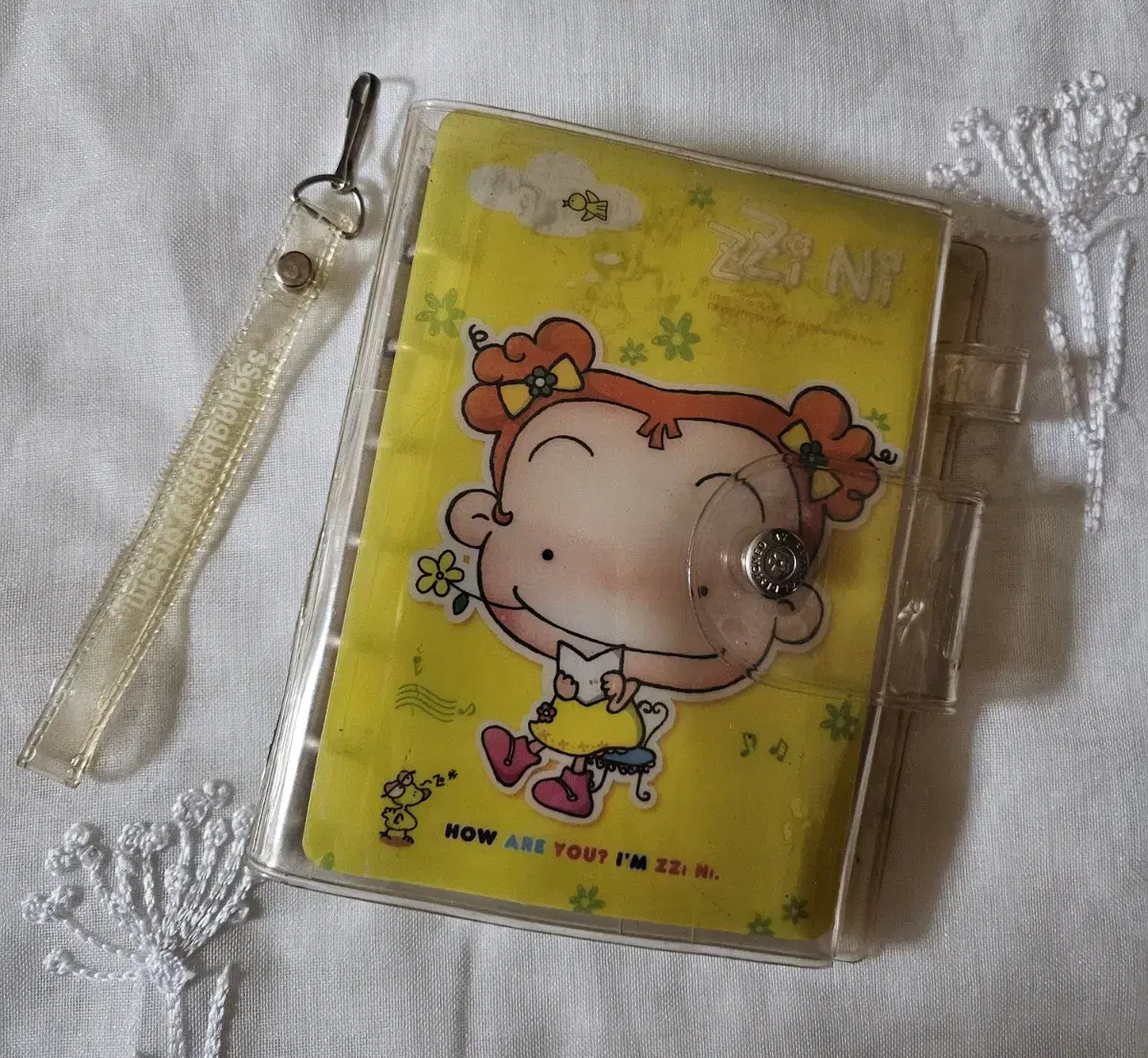 Classic phrase Transparent 6-hole perpetual diary diary strap keyring sticker Jini