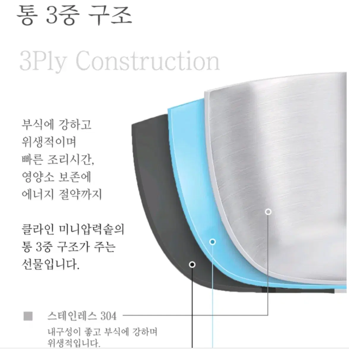 새상품)  5분완성   밥 누룽지 통삼중 압력솥 가마솥  / 인덕션가능