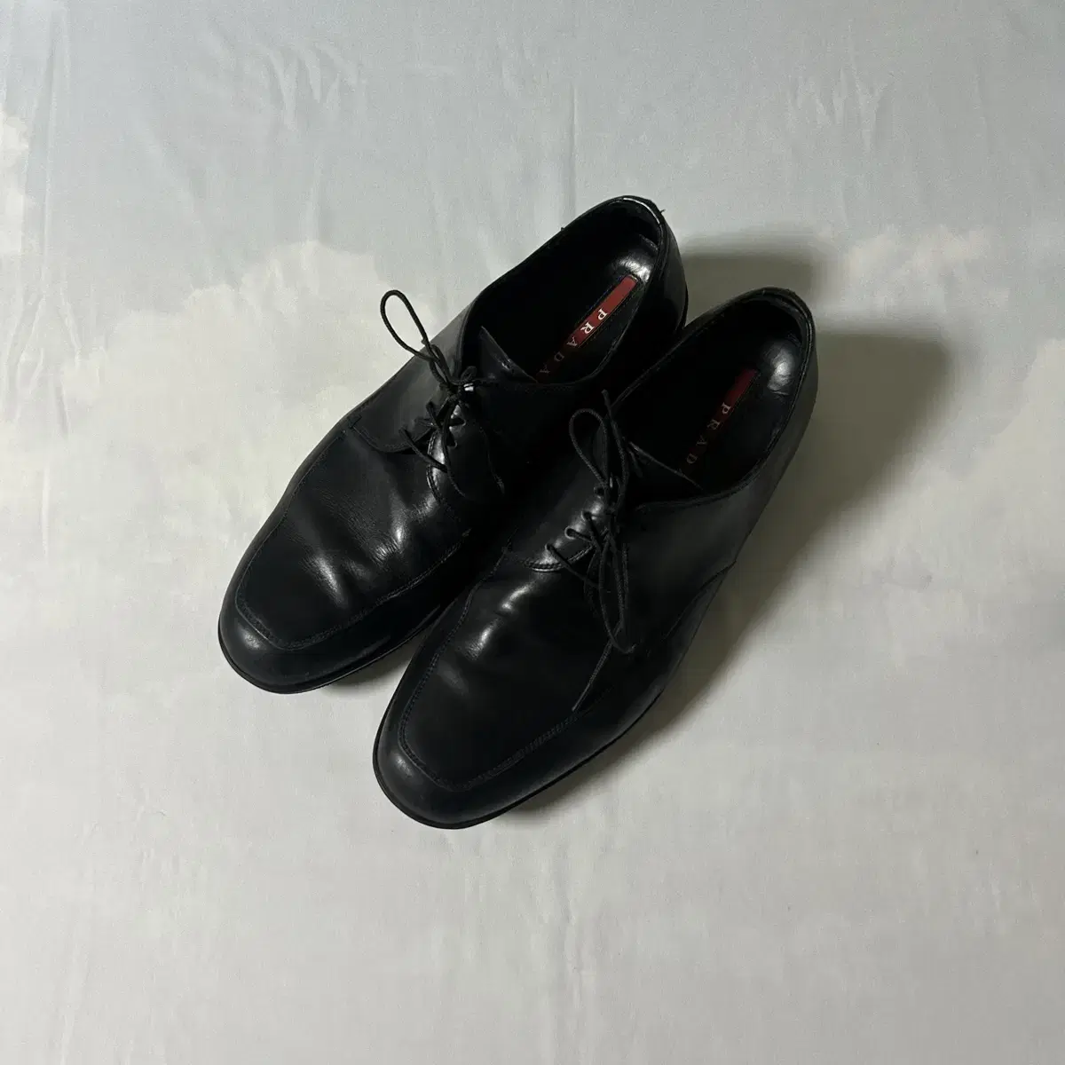 Prada sports derby shoes black