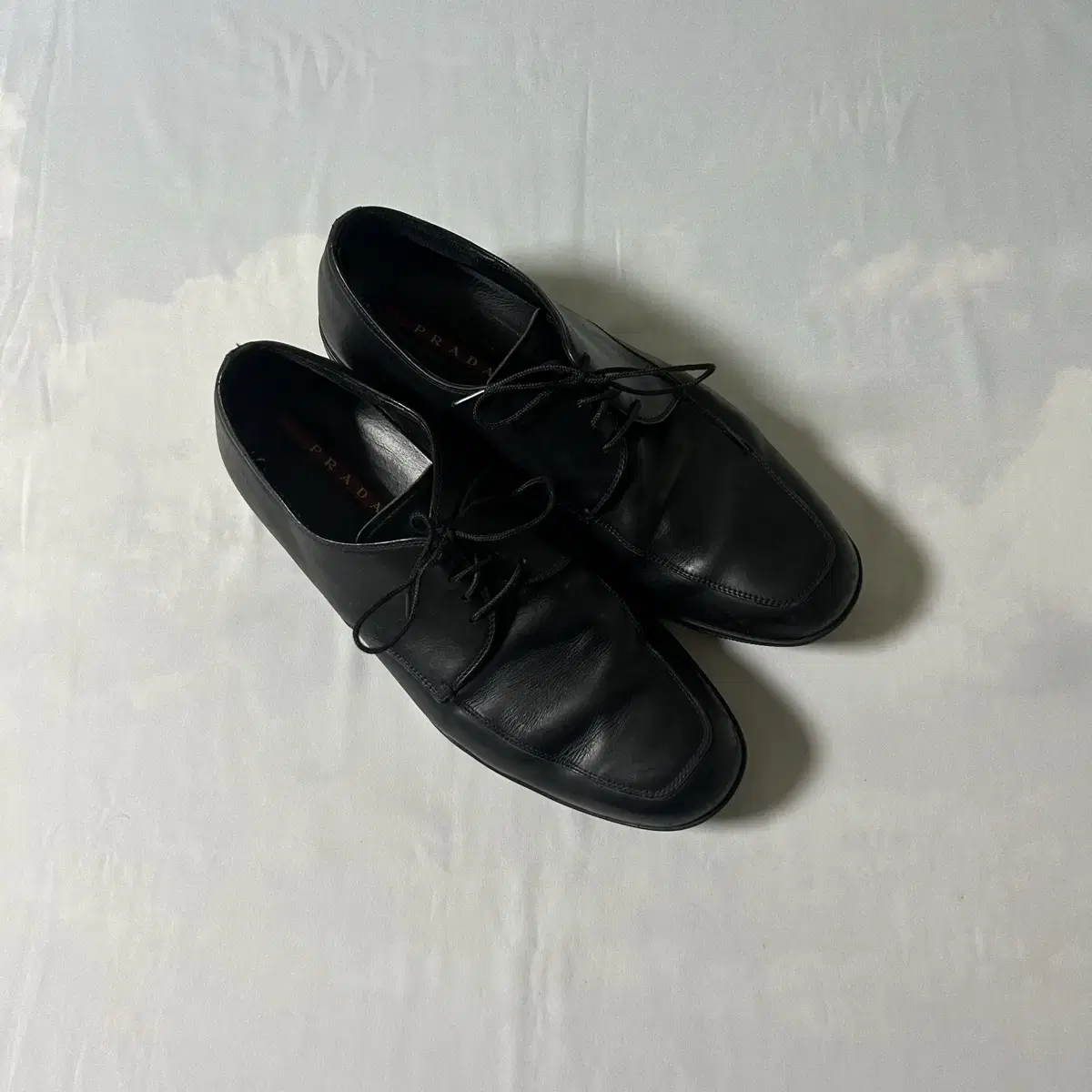 Prada sports derby shoes black