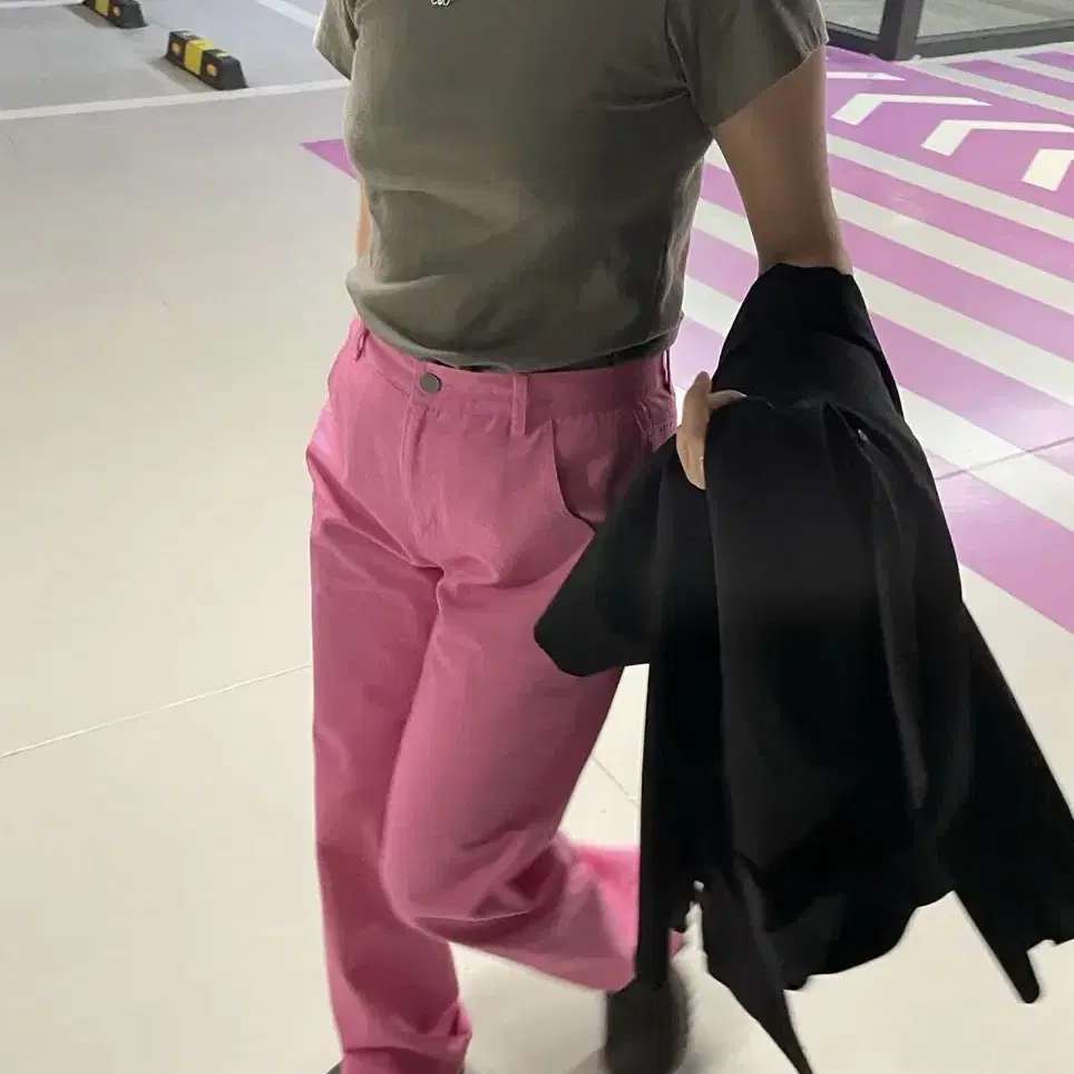 Ethos pink cotton pants 핑크 코튼 팬츠