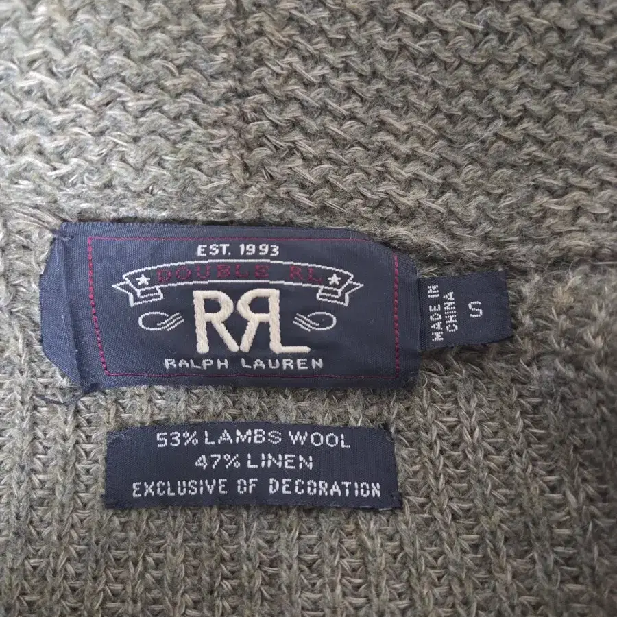 RRL 더블알엘 숄카라 가디건 M