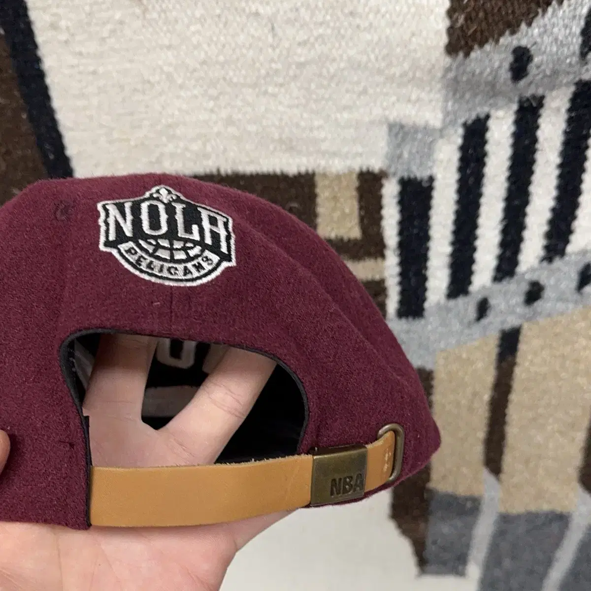 NBA NOLA 울 자수 캡