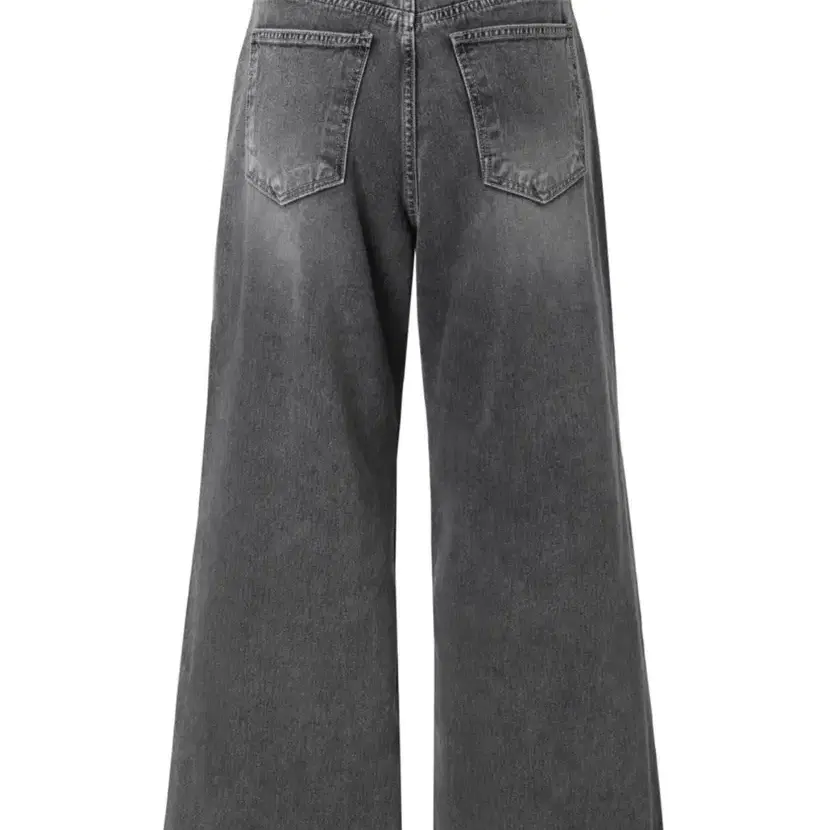 카키포인트 청바지 Slit boxy denim