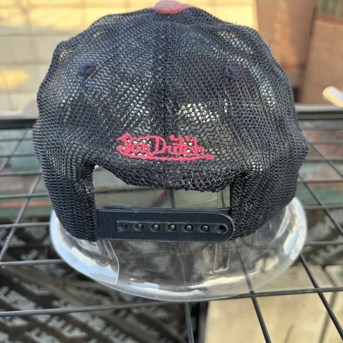 Von Dutch 본더치 레트로 데미지 디테일 핑크 메쉬캡