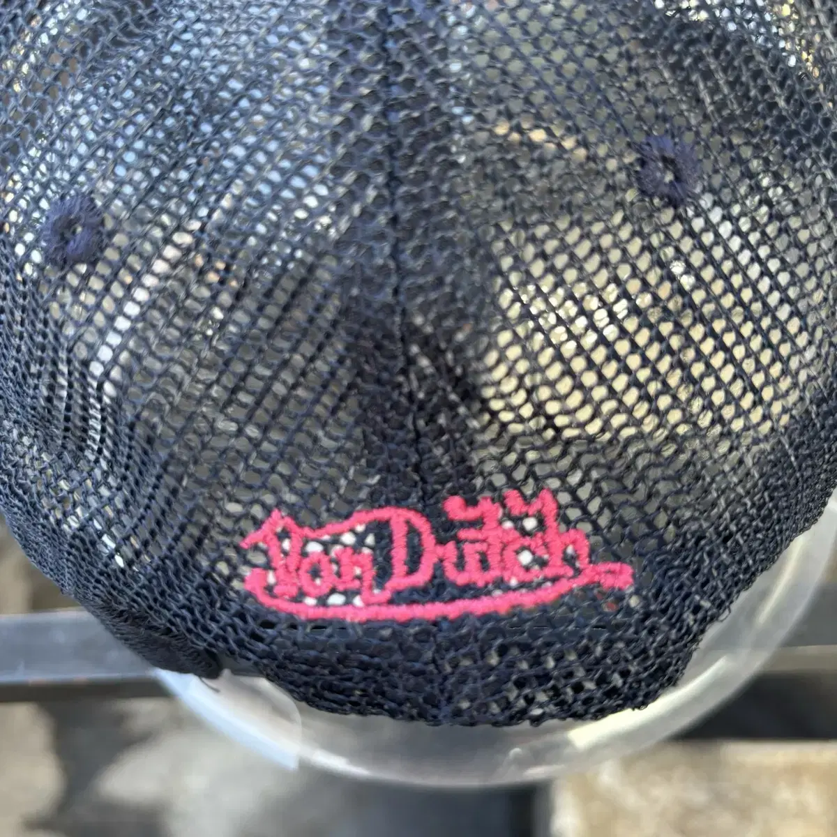 Von Dutch 본더치 레트로 데미지 디테일 핑크 메쉬캡