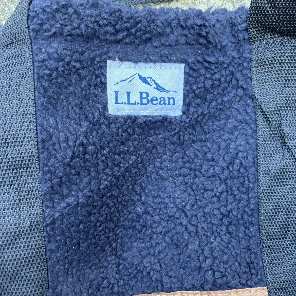 LL BEAN 엘엘빈 플리스 네이비 토트백