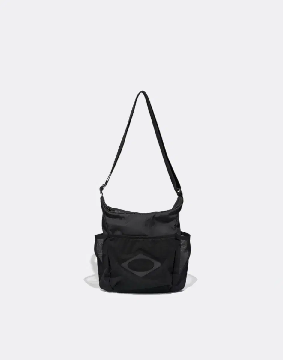 Miss Chiffon Mesh Pocket Crossbody Bag Black